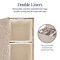 Best Choice Products Large Natural Water Hyacinth Double Laundry Hamper Basket w/ 2 Liner Bags, Handles